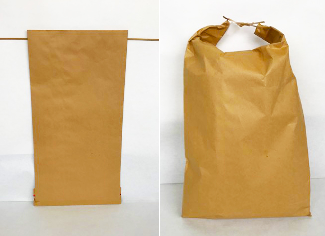 防湿性を高めた再封かん可能なヒモ付き紙袋